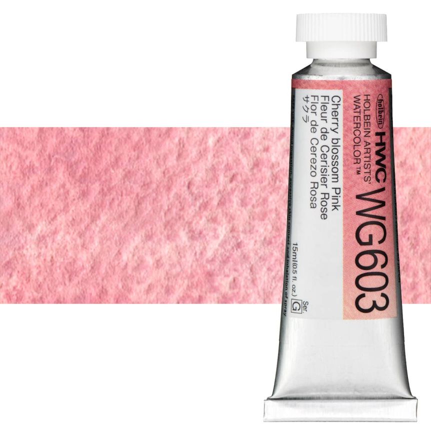 Holbein Artists' Granulating Watercolor - Cherry Blossom Pink, 15ml Tube