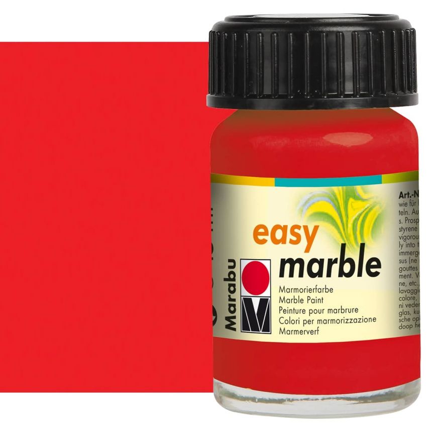 Marabu Easy Marble Cherry Red Paint, 15ml