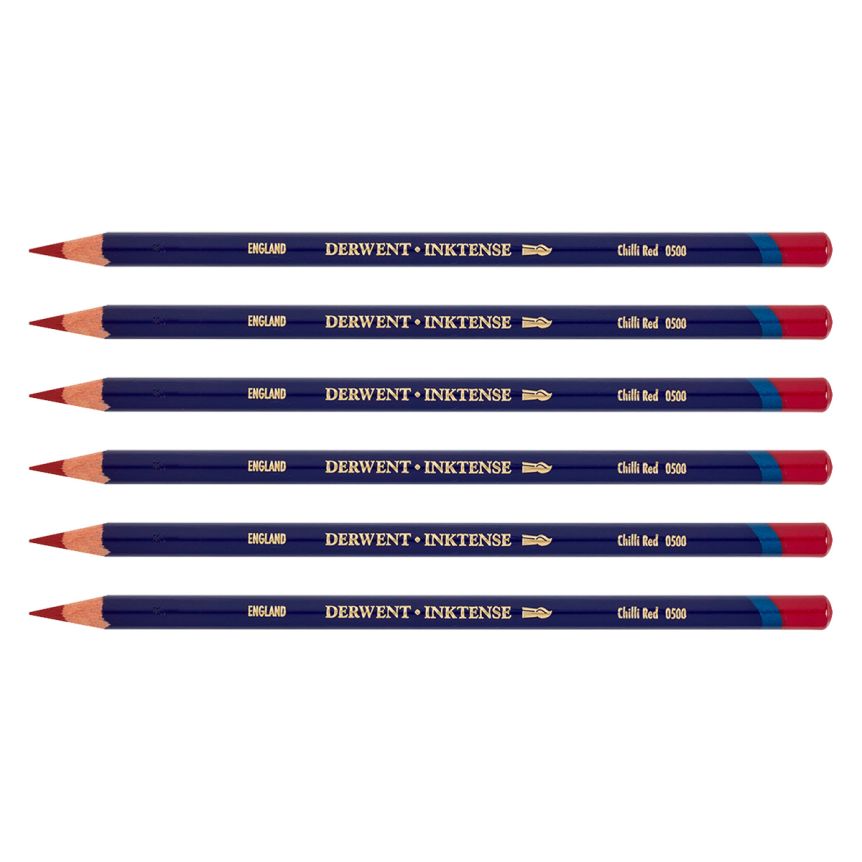 Derwent Inktense Pencil - Chili Red (Box of 6)