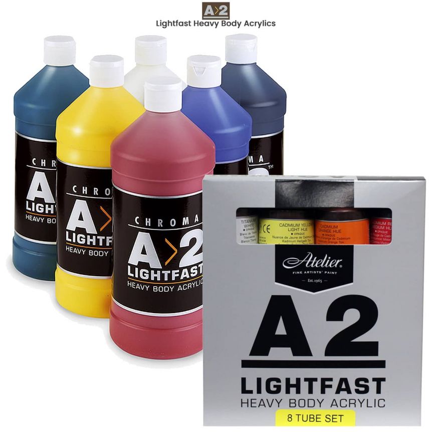 Chroma A2 Lightfast Heavy Body Acrylic Paints and Sets