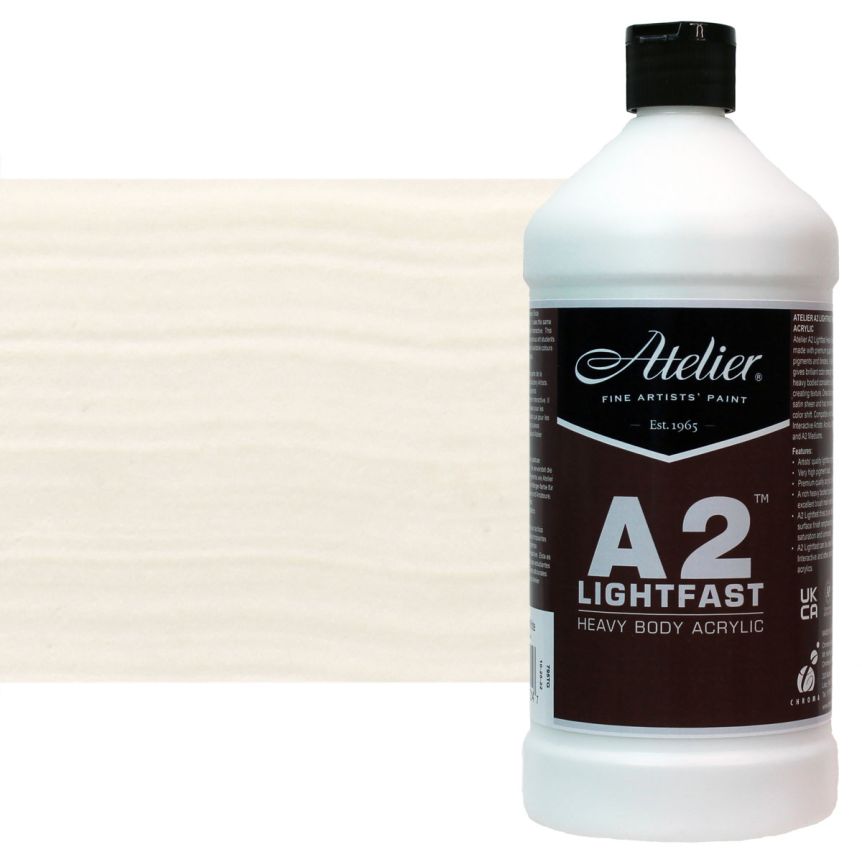 Chroma A2 Acrylic - Titanium White, 1L Bottle