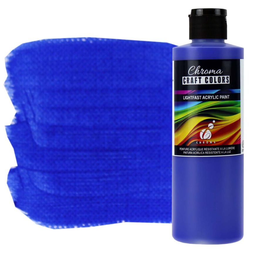 Chroma Acrylic Craft Paint Egyptian Blue, 8.4oz Bottle Jerry's Artarama