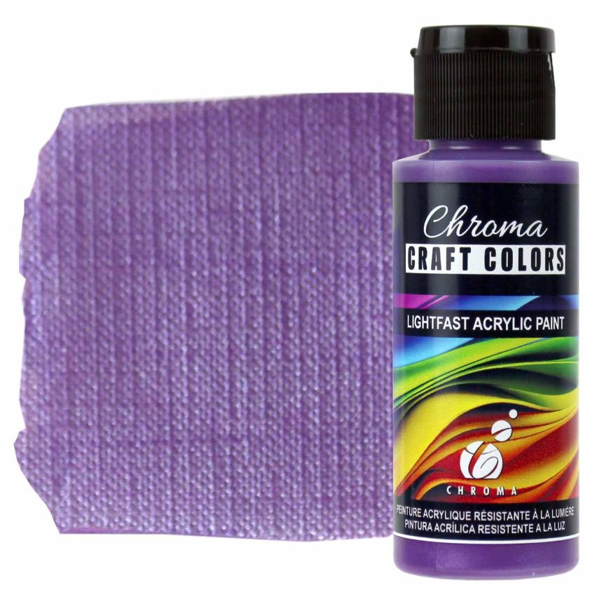 Chroma Acrylic Craft Paint - Frosted Fairy (Metallic), 2oz Bottle