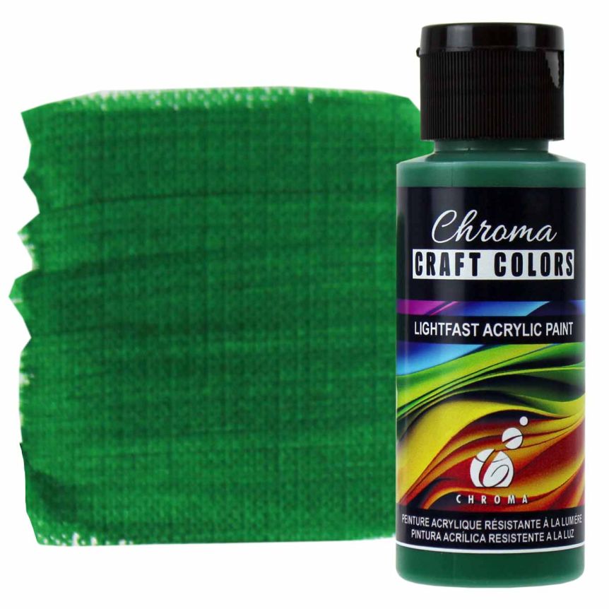 Chroma Acrylic Craft Paint - Green With Envy, 2oz Bottle