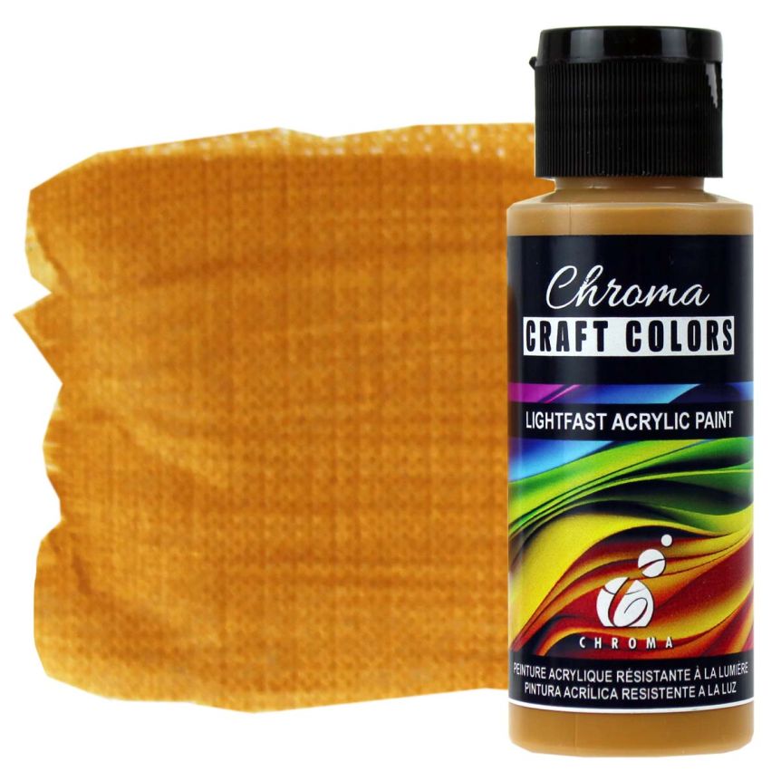 Chroma Acrylic Craft Paint - Honey Maple, 2oz Bottle