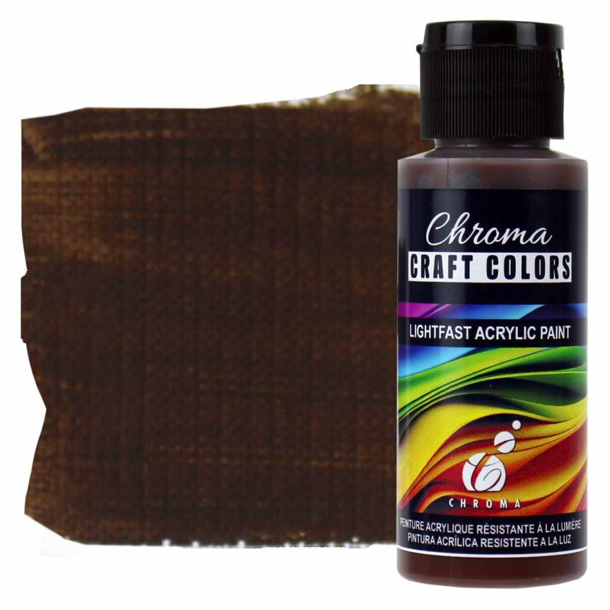 Chroma Acrylic Craft Paint - Mocha, 2oz Bottle
