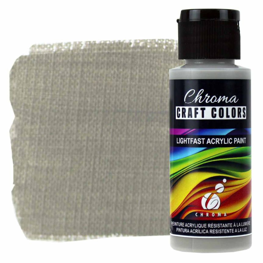 Chroma Acrylic Craft Paint - Morning Fog, 2oz Bottle