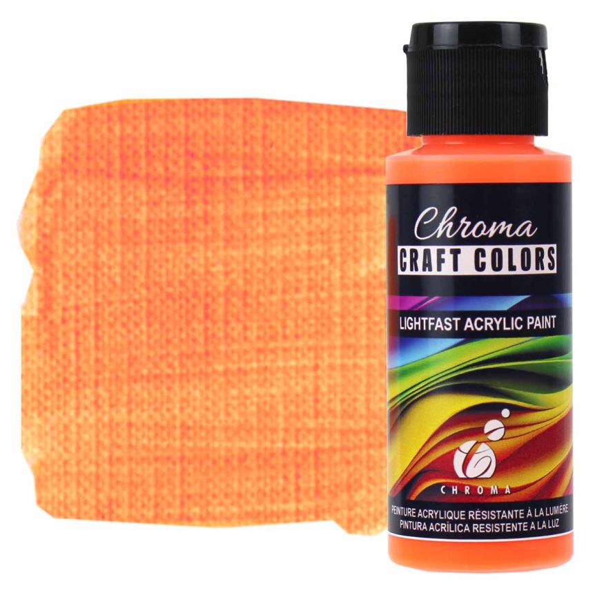 Chroma Acrylic Craft Paint - Safety Vest (Neon), 2oz Bottle