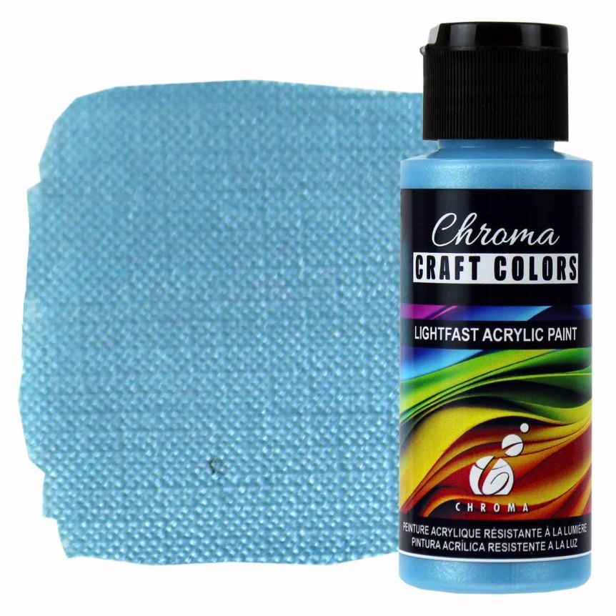 Chroma Acrylic Craft Paint - Shimmering Pearl (Metallic), 2oz Bottle