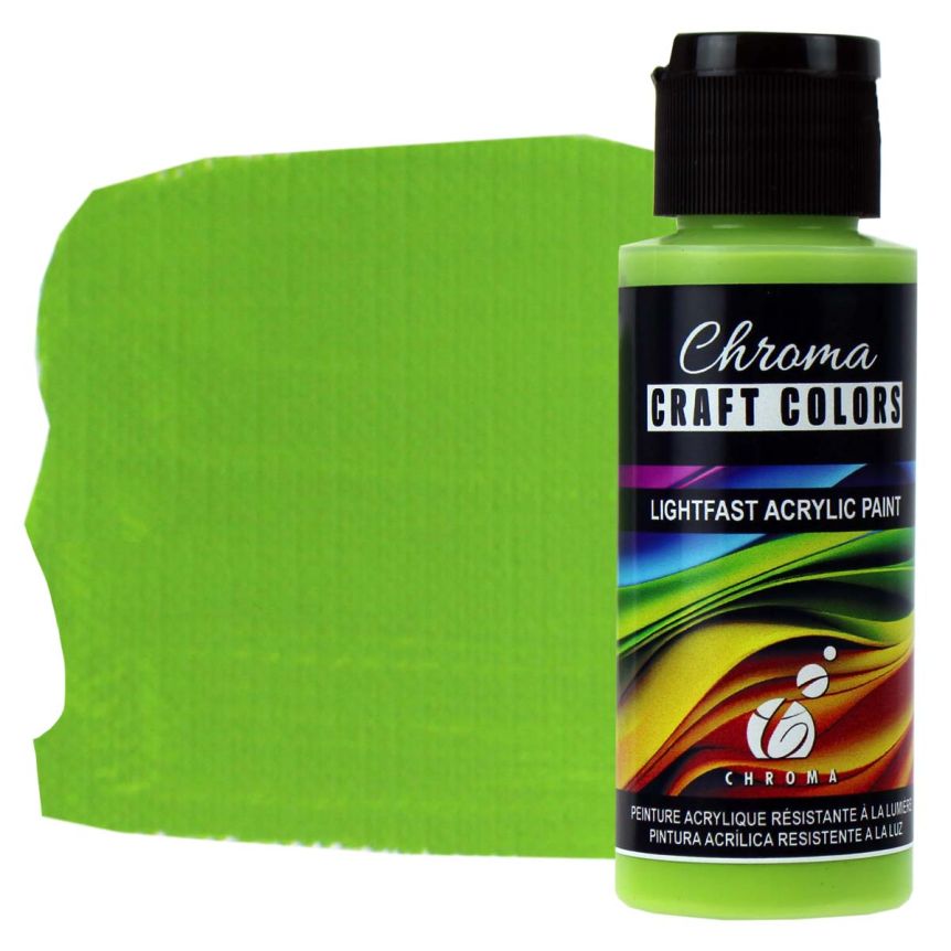 Chroma Acrylic Craft Paint - Spring Green, 2oz Bottle