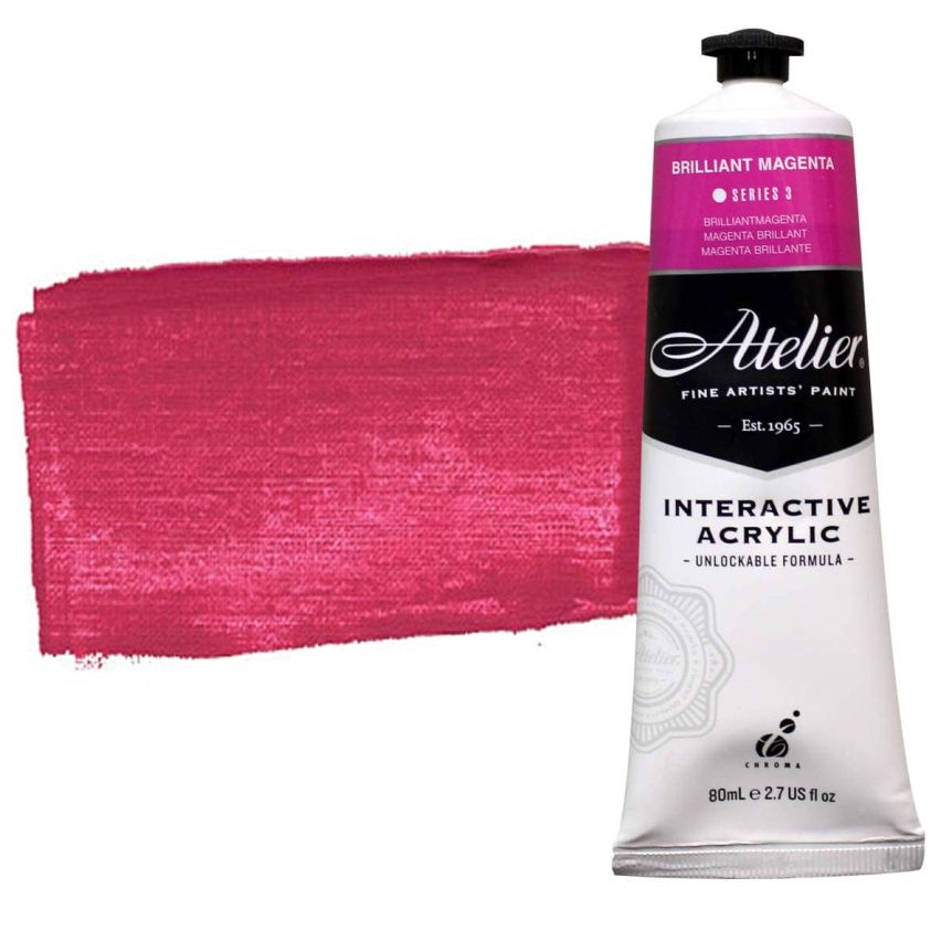 Chroma Atelier Interactive Artists Acrylic Brilliant Magenta 80 ml