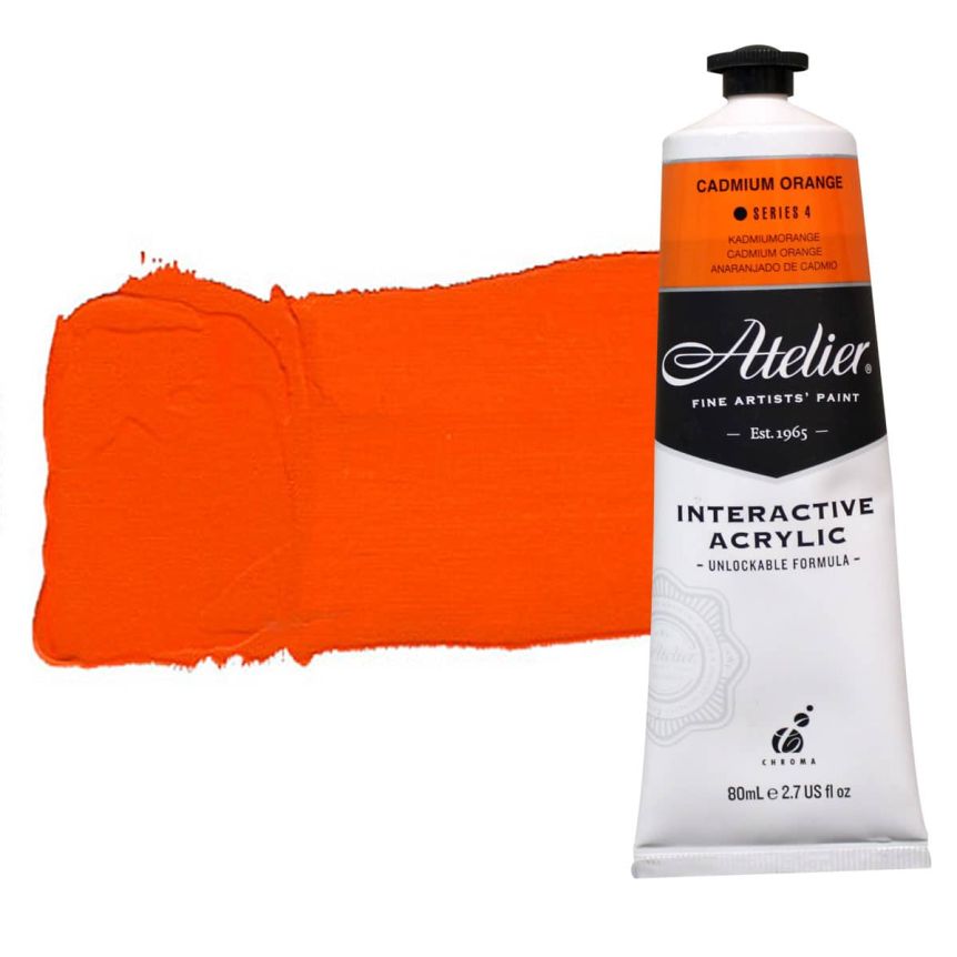 Chroma Atelier Interactive Artists Acrylic Cadmium Orange 80 ml (Default)