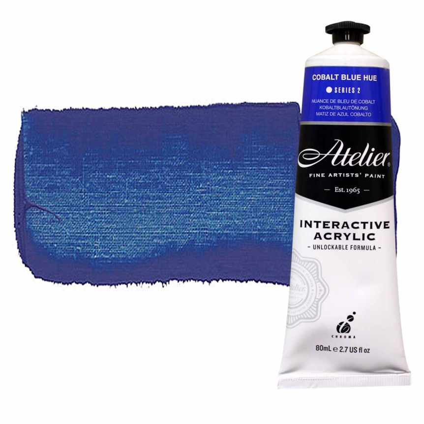 Chroma Atelier Interactive Artists Acrylic Cobalt Blue Hue 80 ml (Default)