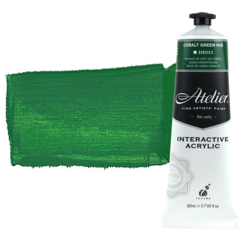 Chroma Atelier Interactive Artists Acrylics Cobalt Green Hue 80ml 