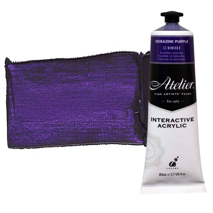 Chroma Atelier Interactive Artists Acrylic Dioxazine Purple 80 ml 