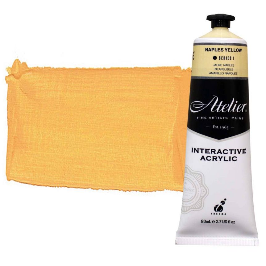 Chroma Atelier Interactive Artists Acrylic Naples Yellow 80 ml