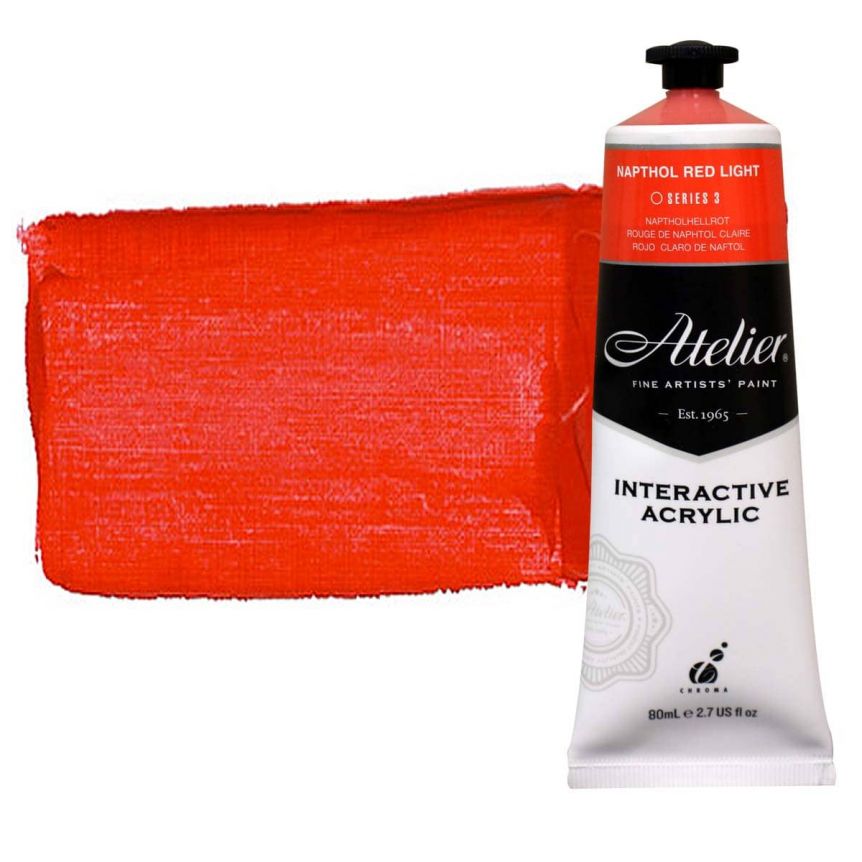 Chroma Atelier Interactive Artists Acrylic Naphthol Red Light 80 ml