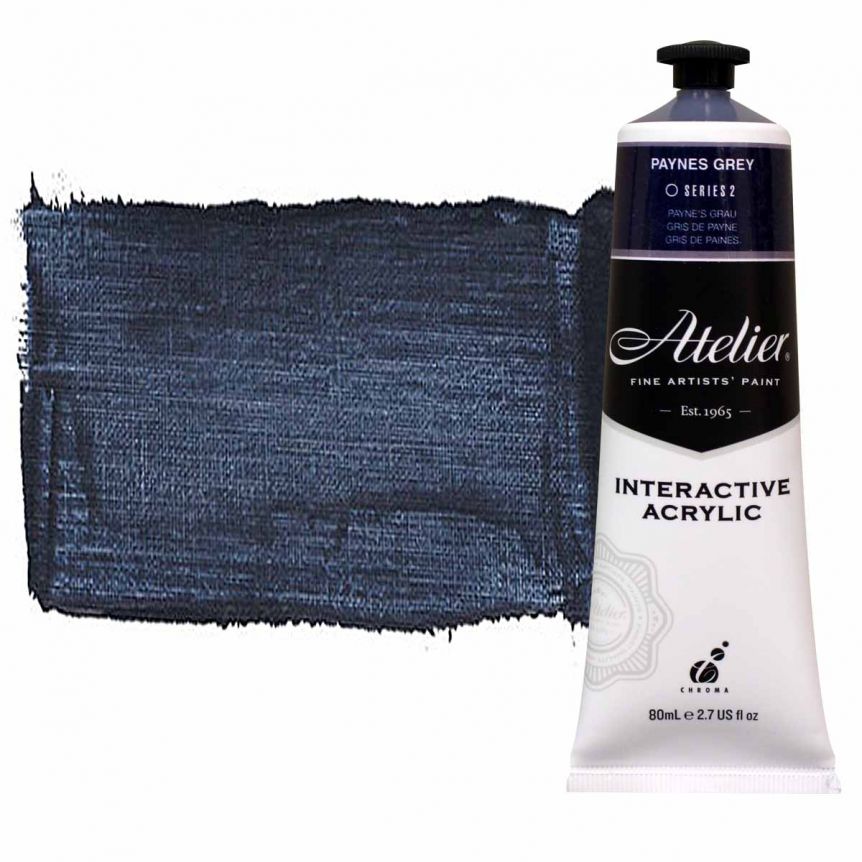 Chroma Atelier Interactive Artists Acrylic Paynes Grey 80 ml