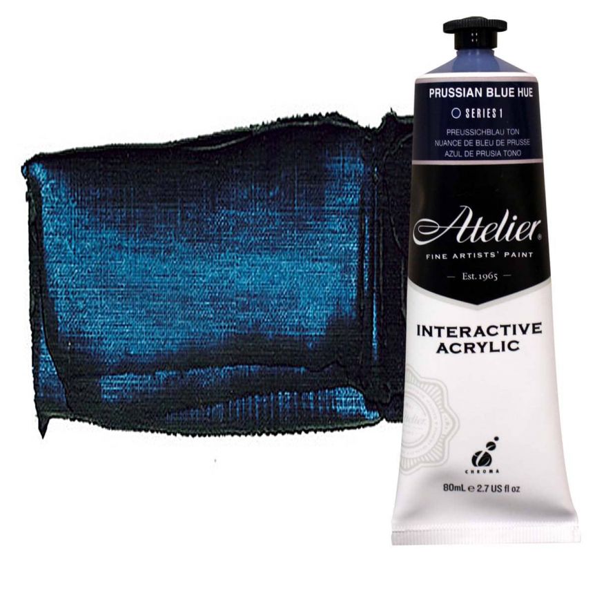Chroma Atelier Interactive Artists Acrylic Prussian Blue Hue 80 ml