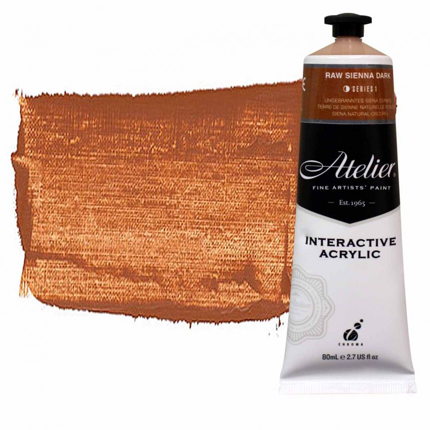 Chroma Atelier Interactive Artists Acrylic Raw Sienna Dark 80 ml