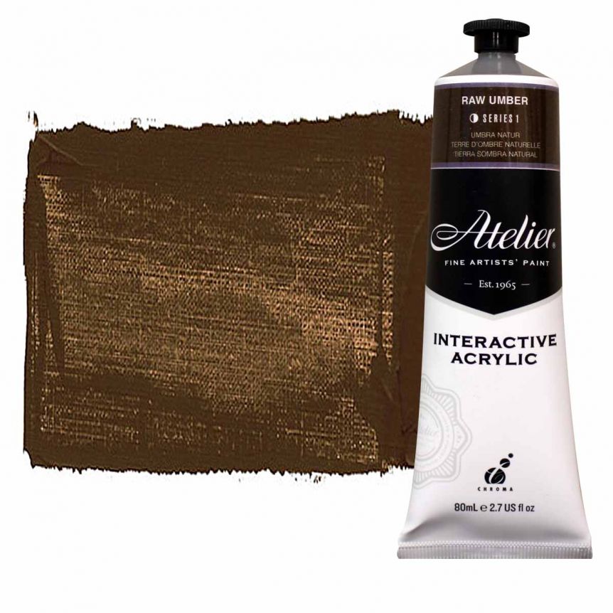 Chroma Atelier Interactive Artists Acrylic Raw Umber 80 ml 