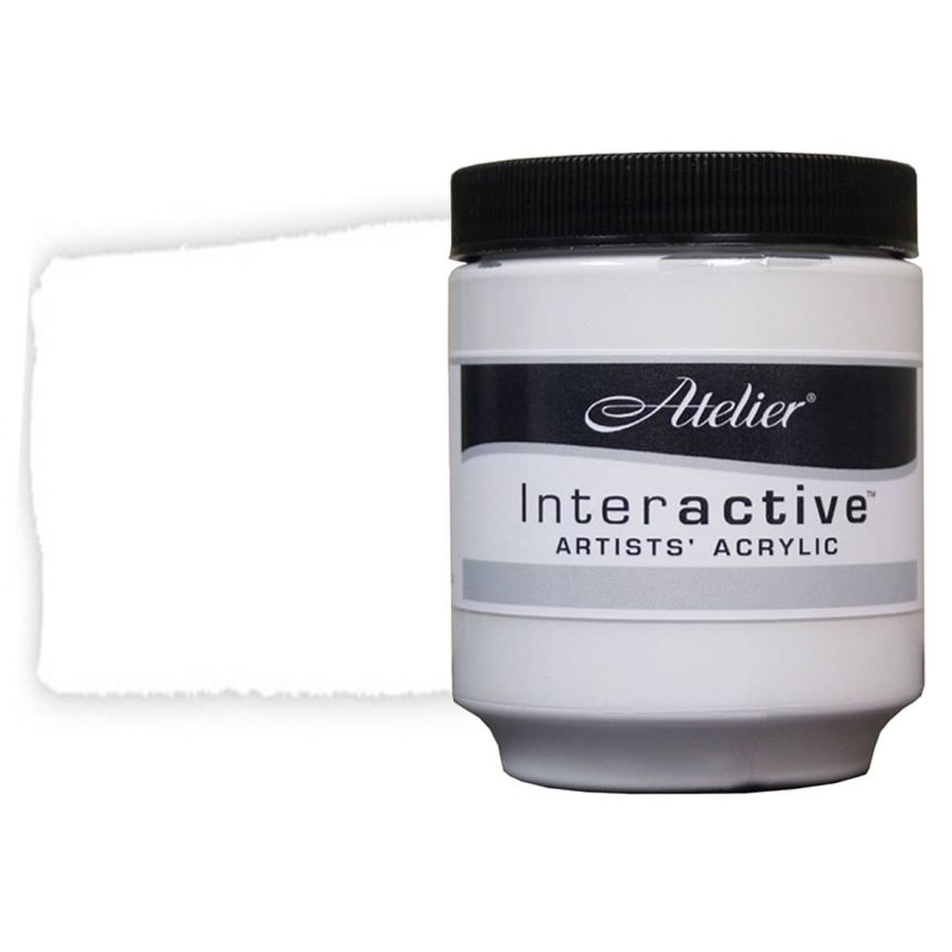 Interactive Professional Acrylic 250 ml Jar - Titanium White