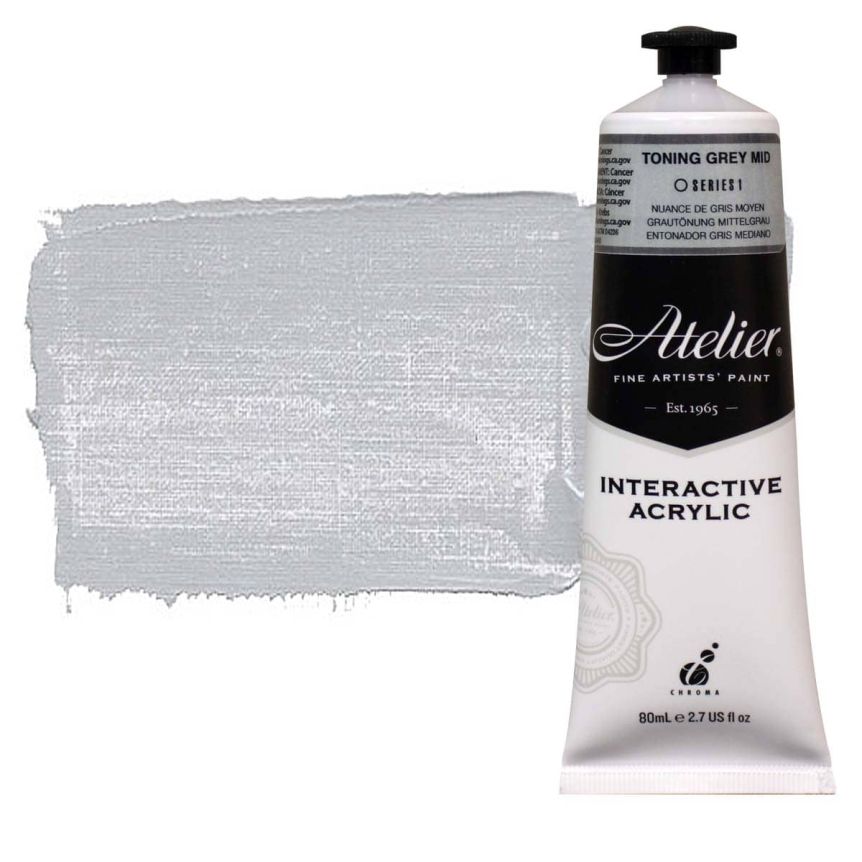Interactive Artists Acrylic Toning Grey Mid, 80ml