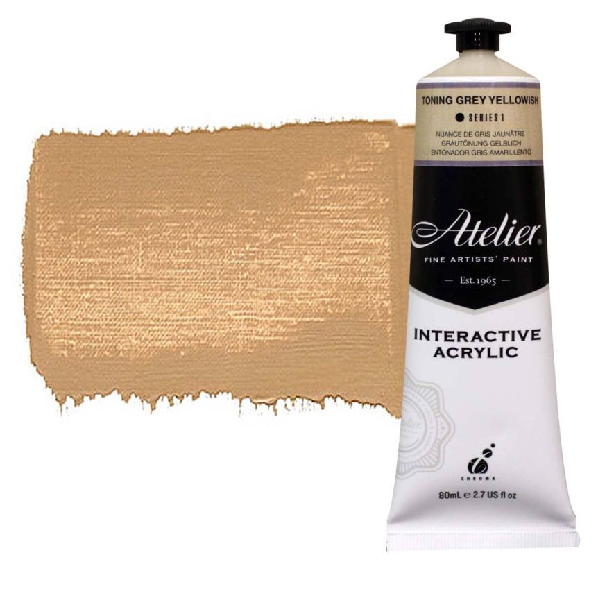 Chroma Atelier Interactive Artists Acrylic Toning Grey Yellowish 80 ml