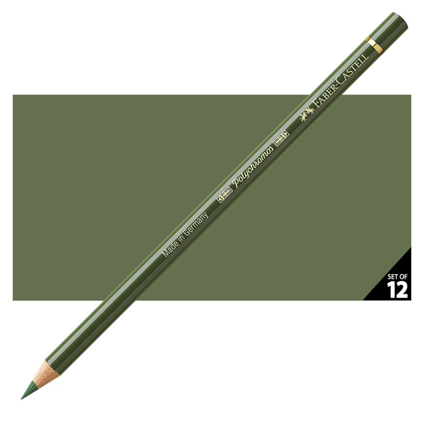 Faber-Castell Polychromos Pencil, No. 174 - Chrome Green Opaque (Box of 12)