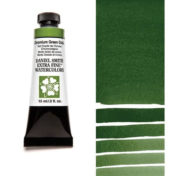 Daniel Smith Extra Fine Watercolors - Chromium Green Oxide, 15 ml Tube