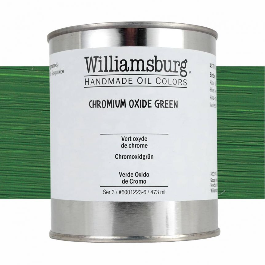 Williamsburg Handmade Oil Paint - Chromium Oxide Green, 473ml