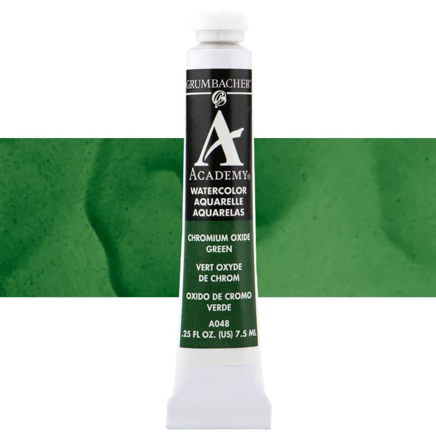 Grumbacher Academy Watercolor 7.5 ml Tube - Chromium Oxide Green