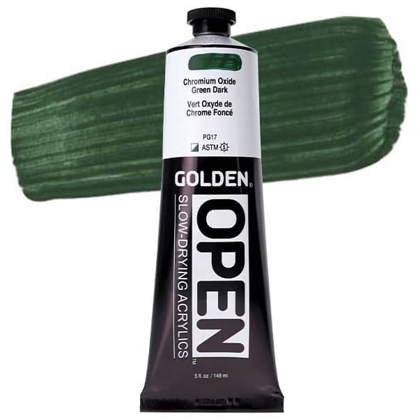 Golden OPEN Acrylic 5 oz Chromium Oxide Green Dark 