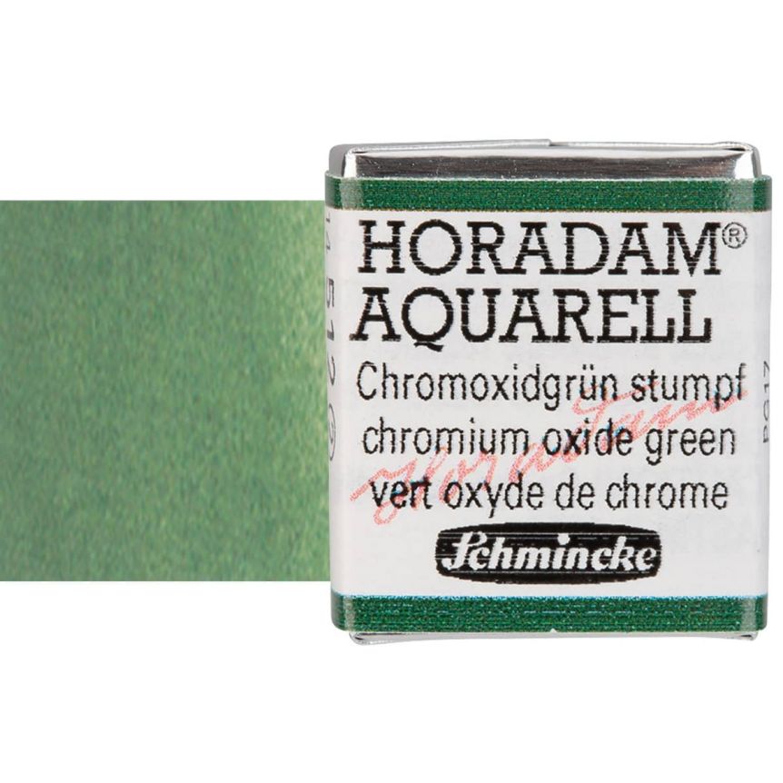 Schmincke Horadam Half-Pan Watercolor Chromium Oxide Green