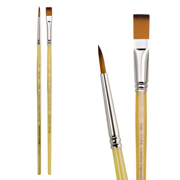 Creative Inspirations Dura Handle, Short Handled Brush Try It Set of 2