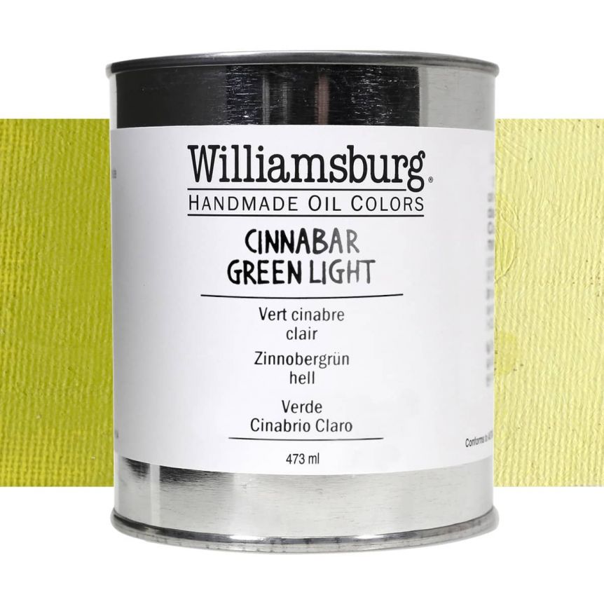 Williamsburg Handmade Oil Paint - Cinnabar Green Light, 473ml