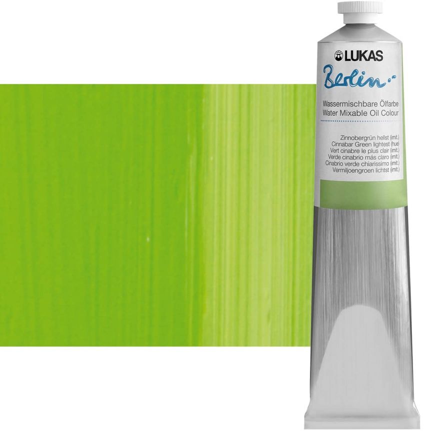 LUKAS Berlin Water Mixable Oil Cinnabar Green Light Hue 200 ml Tube
