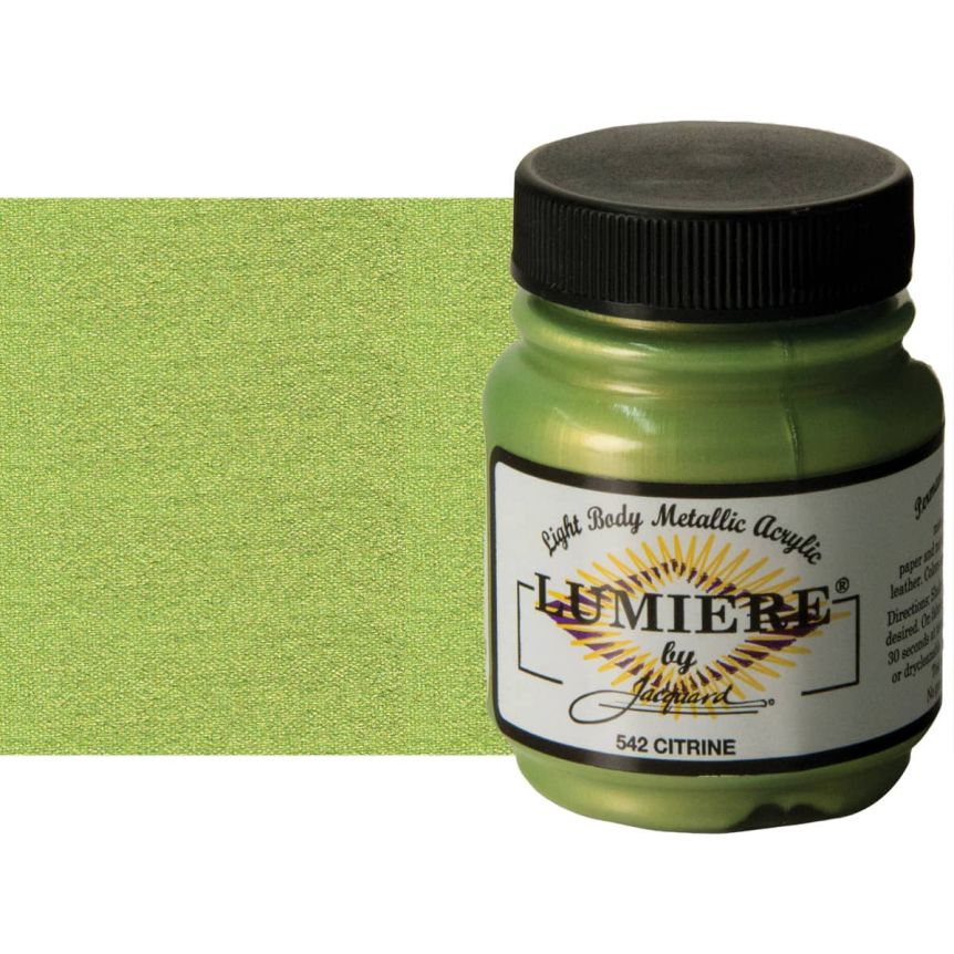 Jacquard Lumiere Fabric Color Citrine, 2.25oz Jar Jerry's Artarama