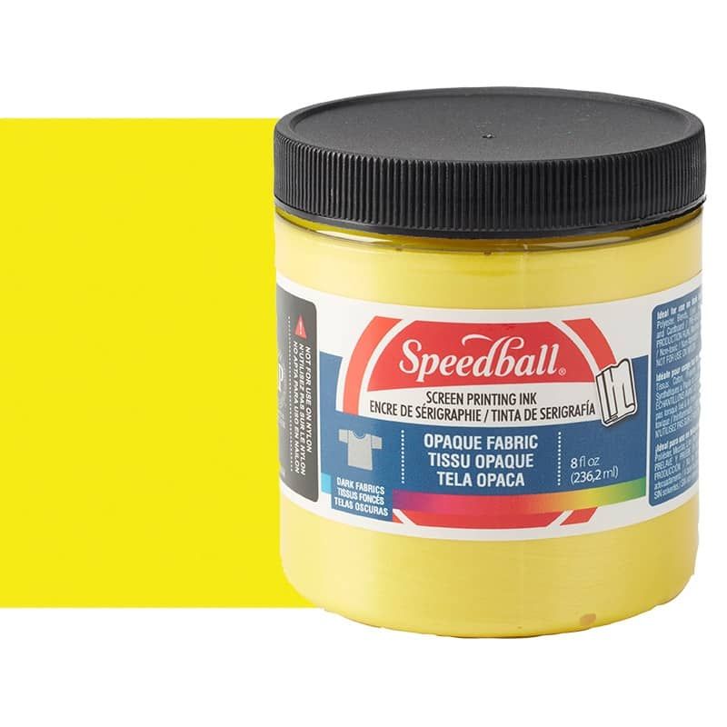 Speedball Opaque Fabric Screen Printing Ink 8 oz Jar - Citrine