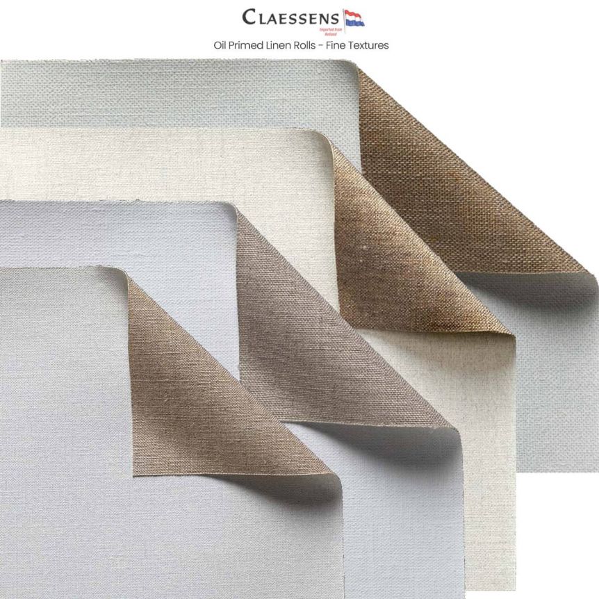 Claessens Oil Primed Linen Rolls Fine Texture