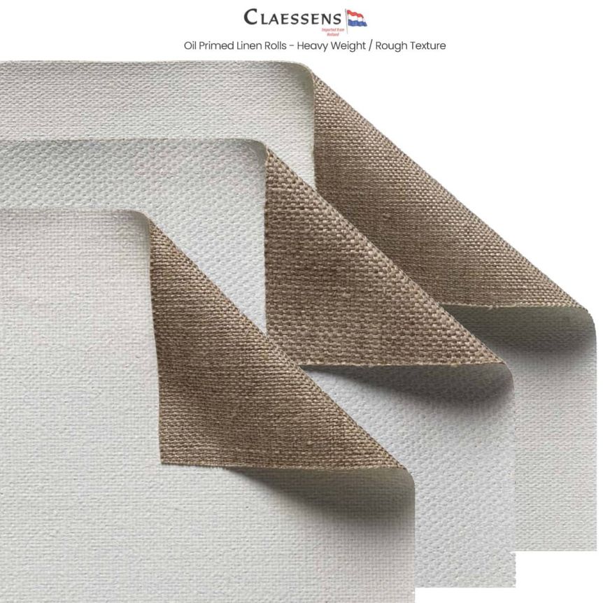Claessens Oil Primed Linen Rolls Rough Texture