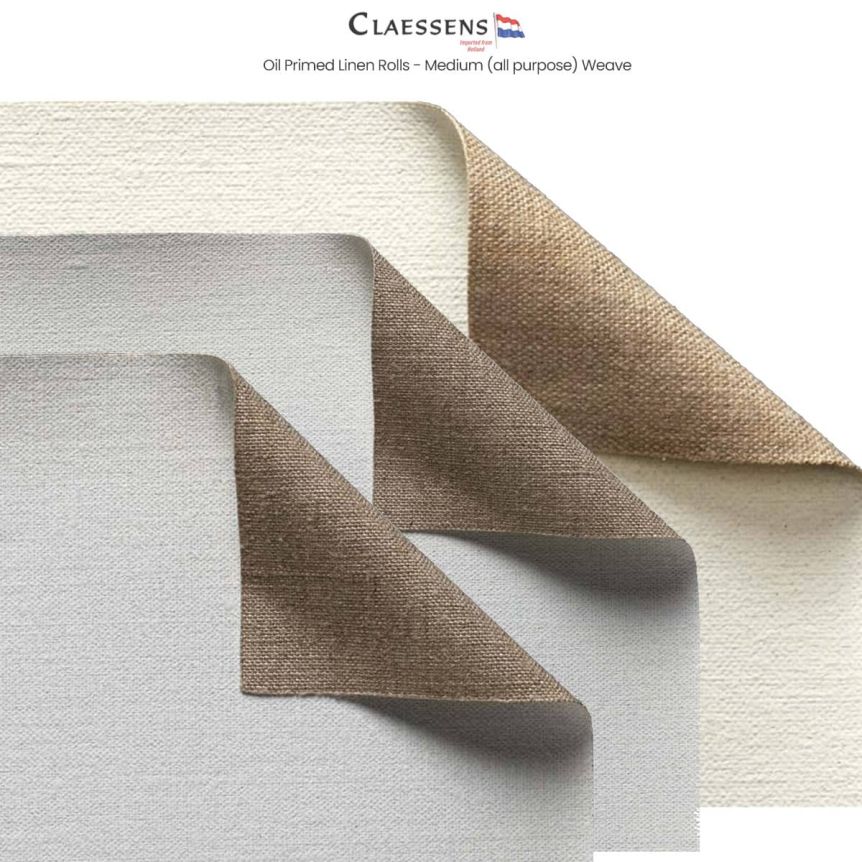 Claessens Oil Primed Linen Rolls Medium Texture