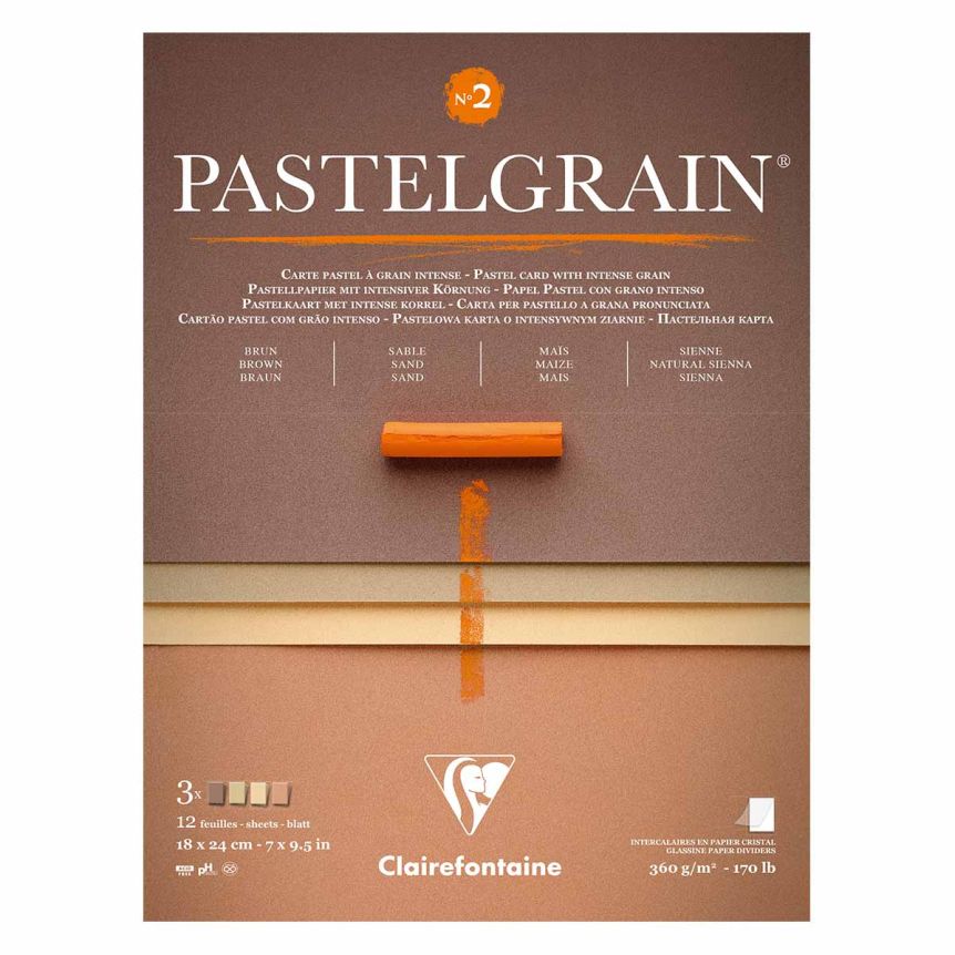 Pastelgrain Pad - Natural Shades, 18 x 24 cm (12 Sheets)