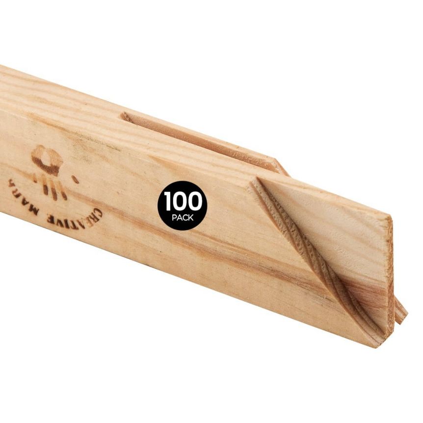 Creative Mark 9" Solid Pine Wood Stretcher Strips (100 Pack)