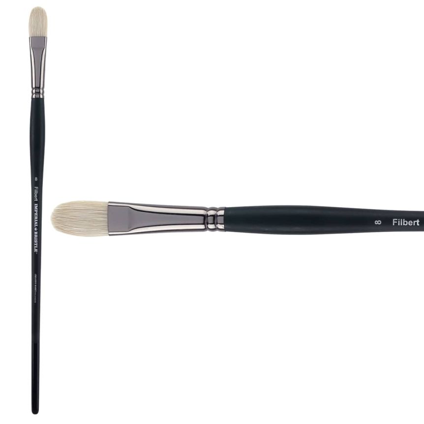 Imperial Professional Chungking Hog Bristle Brush, Filbert Size #8