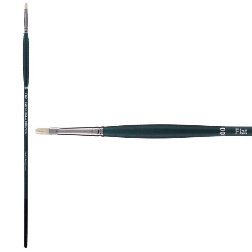 Imperial Professional Chungking Hog Bristle Brush, Flat Size #00