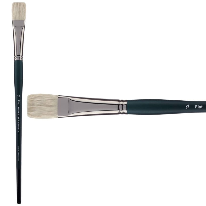 Imperial Professional Chungking Hog Bristle Brush, Flat Size #12