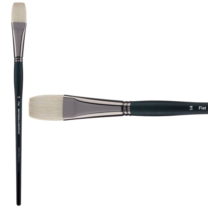 Imperial Professional Chungking Hog Bristle Brush, Flat Size #14