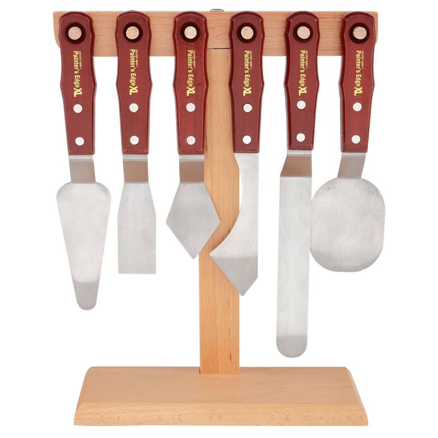 Painter's Edge XL Palette Knives Set of 6 + Stand