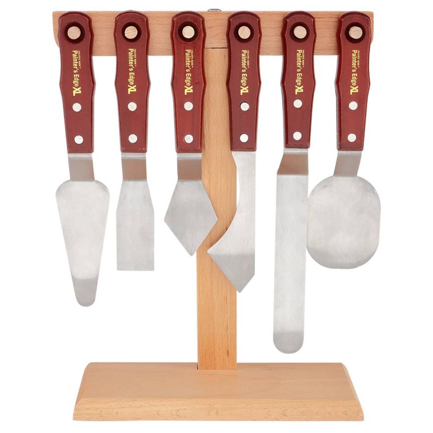 Painter's Edge XL Palette Knives Set of 6 + Stand